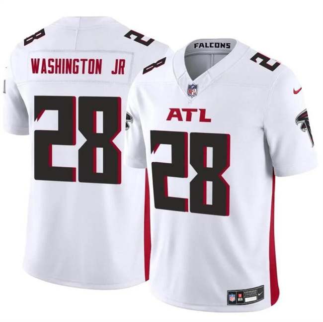 Atlanta Falcons #28 Carlos Washington Jr White 2024 F.U.S.E Vapor Untouchable Limited Stitched Jersey - Zenithce