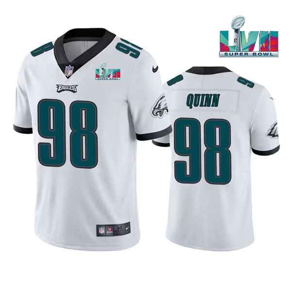 Philadelphia Eagles #98 Robert Quinn White Super Bowl LVII Vapor Untouchable Limited Stitched Jersey - Zenithce