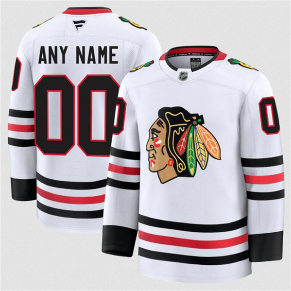 Chicago Blackhawks Custom White 2024-25 Away Stitched Jersey - Zenithce