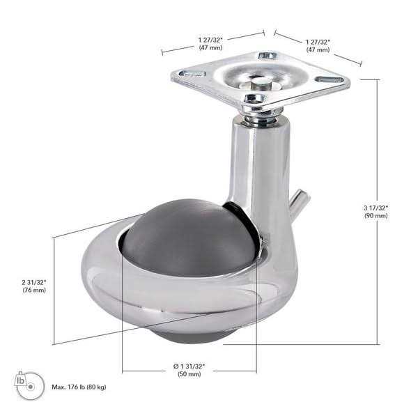 Richelieu Hardware Green Series Design Caster - Zenithce