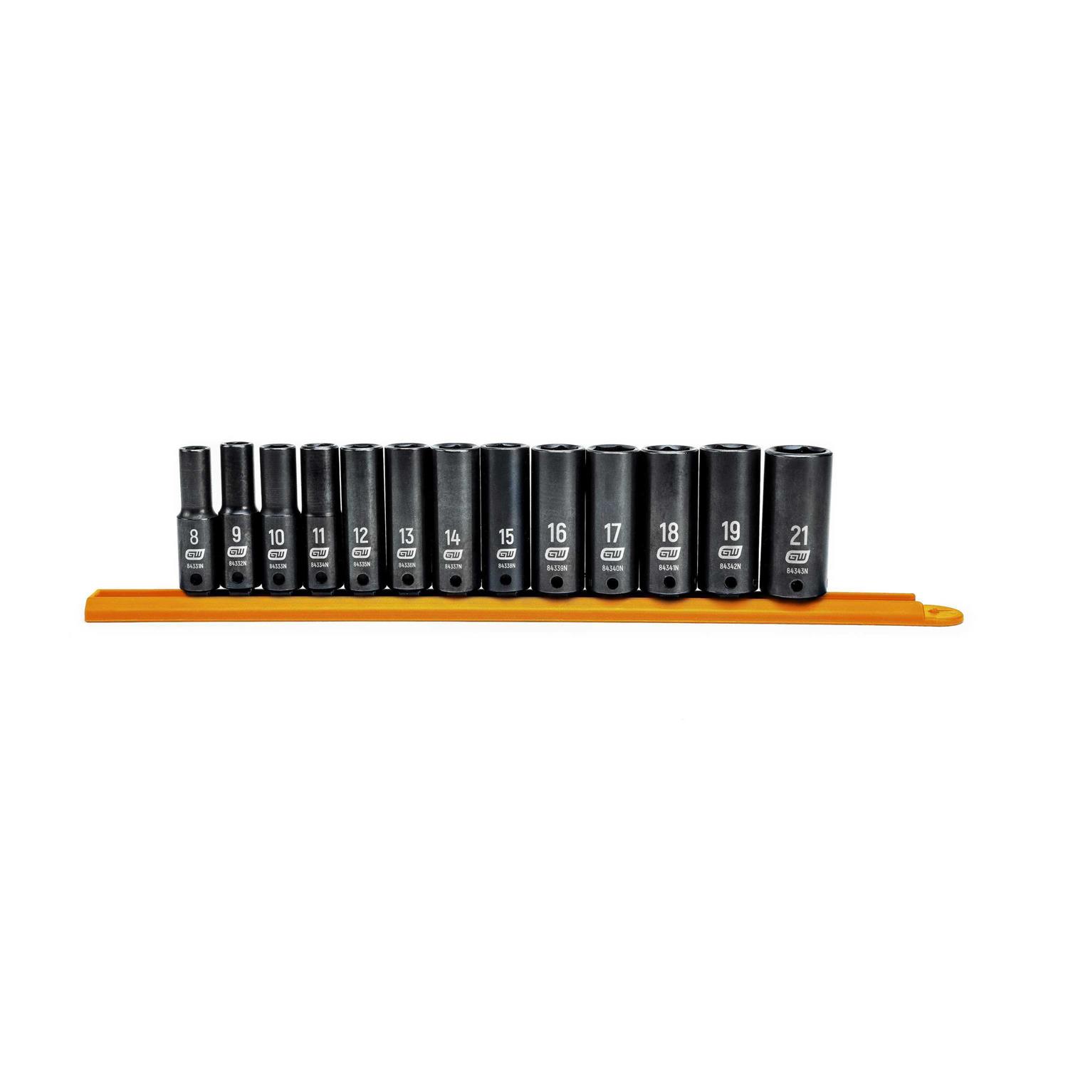 GearWrench 84902 48 Pc. 1/4 Drive 6 Point Standard & Deep Impact SAE/Metric Socket Set - Zenithce
