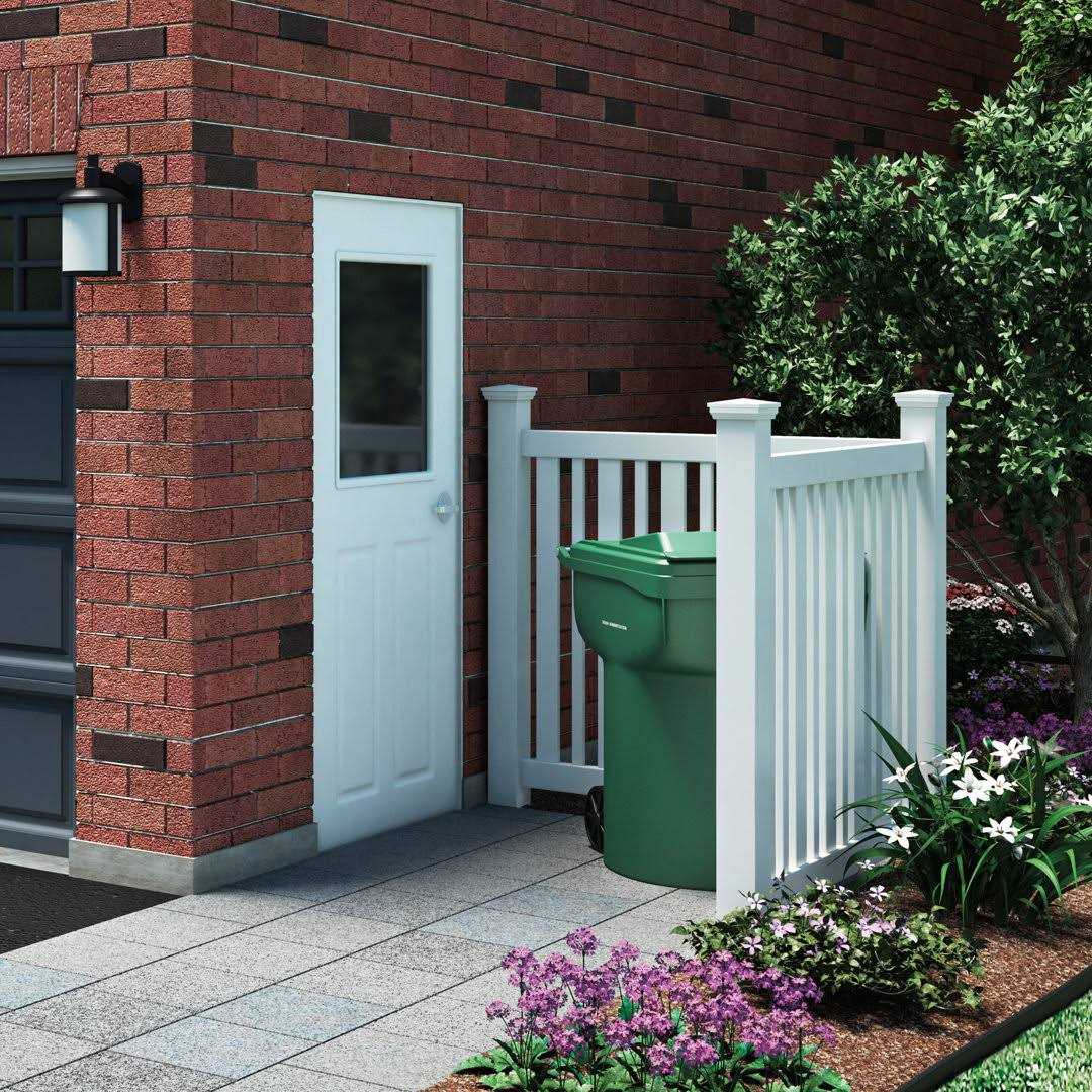 Outdoor Essentials Lafayette 4 ft. x 6 ft. White Vinyl Picket Fence Panel - Zenithce