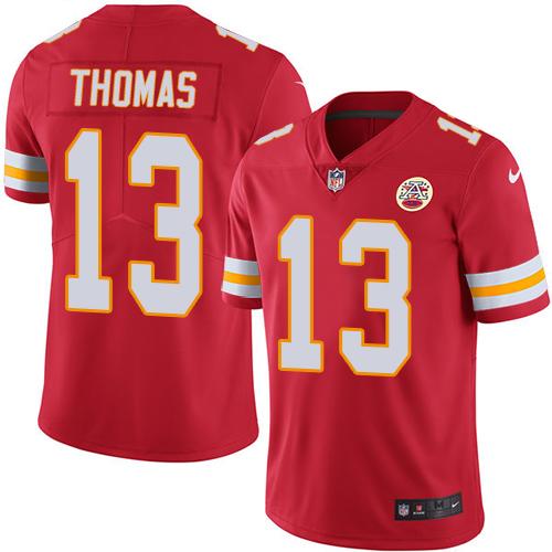 Chiefs #13 De'Anthony Thomas Red Stitched Limited Rush Nike Jersey - Zenithce