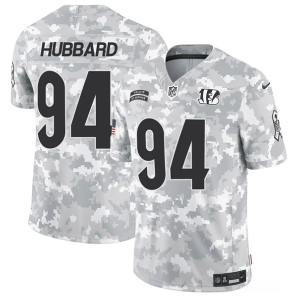 Cincinnati Bengals #94 Sam Hubbard Arctic Camo 2024 F.U.S.E. Salute To Service Limited Stitched Jersey - Zenithce