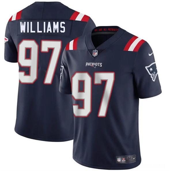 New England Patriots #97 Milton Williams Navy 2025 Vapor Limited Stitched Jersey - Zenithce