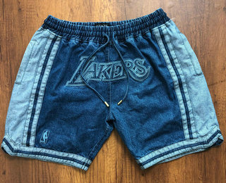 Los Angeles Lakers Light Blue Pockets Swingman Shorts - Zenithce