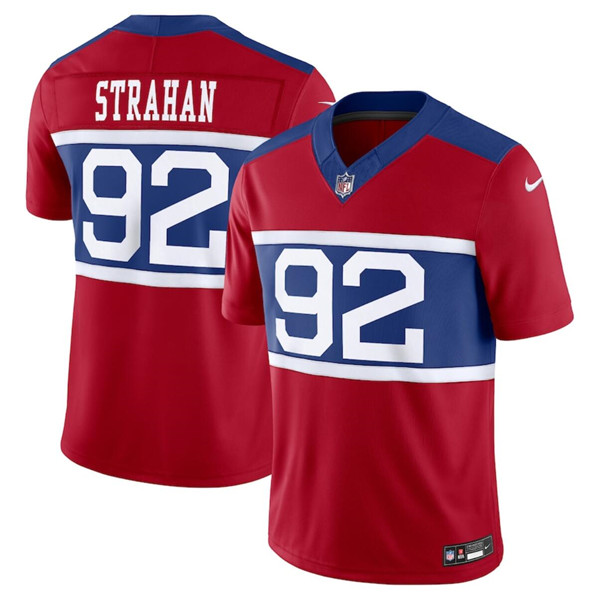New York Giants #92 Michael Strahan Century Red Alternate Vapor F.U.S.E. Limited Stitched Jersey - Zenithce