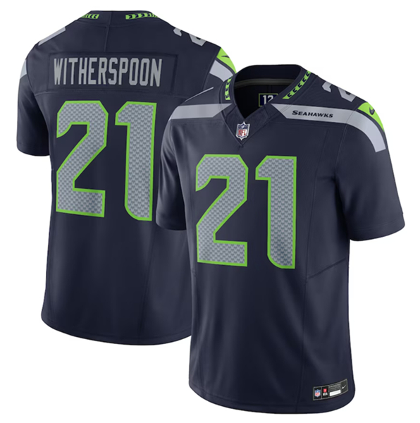 Seattle Seahawks #21 Devon Witherspoon Navy 2023 F.U.S.E. Vapor Untouchable Limited Stitched Jersey - Zenithce