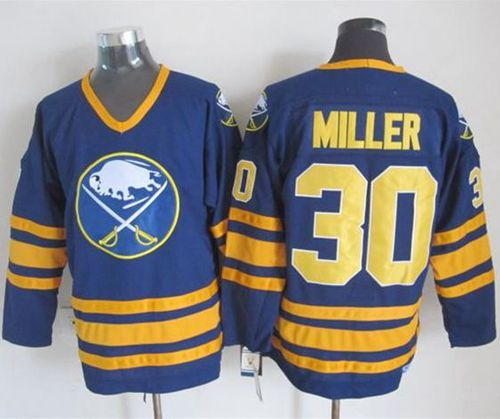 Sabres #30 Ryan Miller Navy Blue CCM Throwback Stitched Jersey - Zenithce