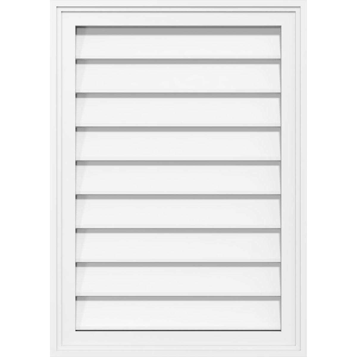 Rectangle Surface Mount Functional Brickmould Frame PVC Gable Vent Ekena Millwork GVPVE - Zenithce