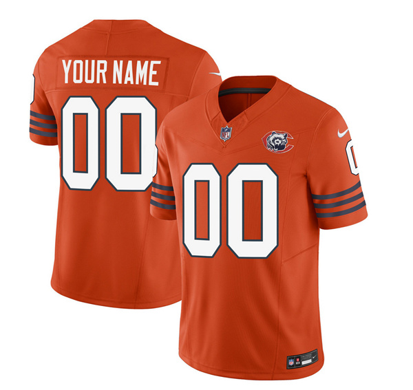 Chicago Bears Custom 2023 F.U.S.E. Orange Throwback Limited Stitched Jersey - Zenithce