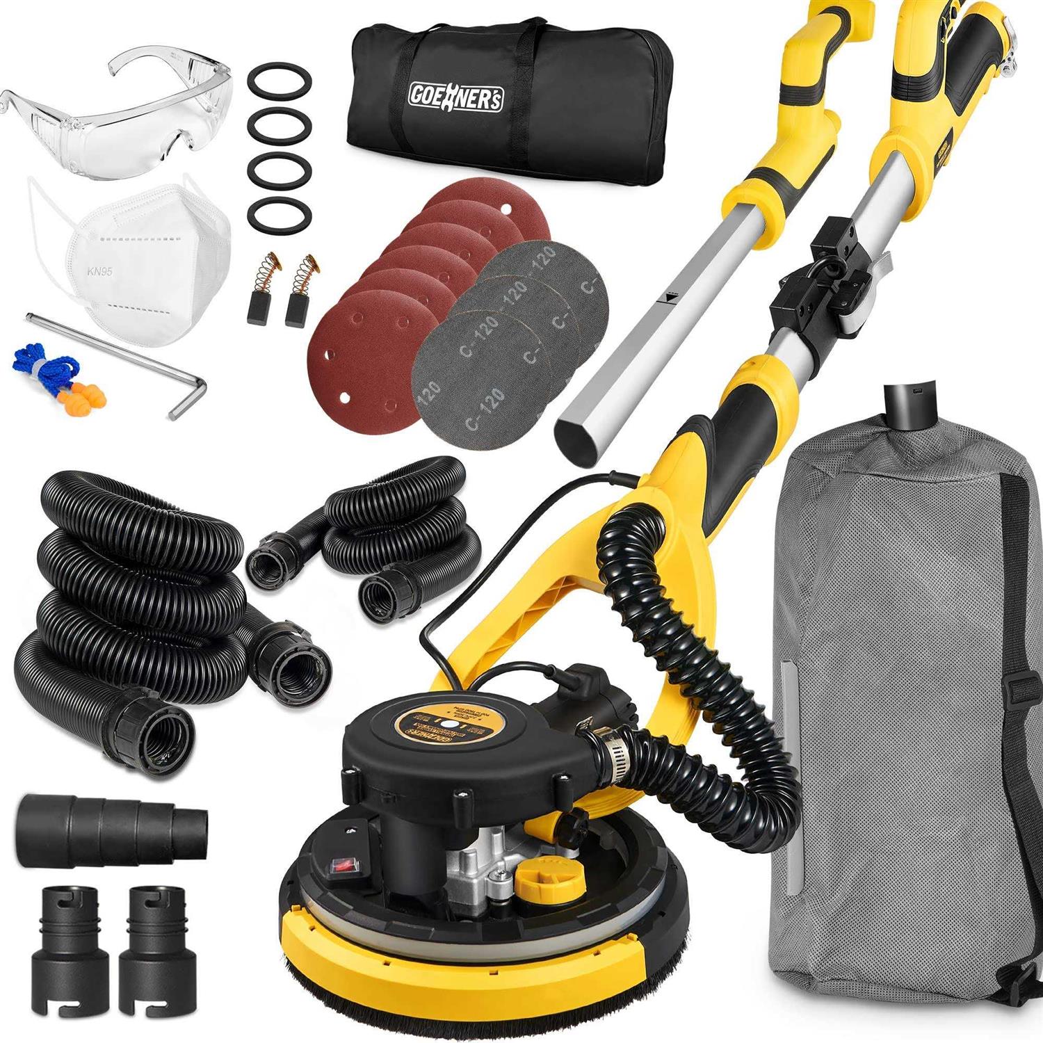 Drywall Sander Electric Drywall Sander 1390W 8.5A Variable Speed 900-2600RPM Wall Sander - Zenithce