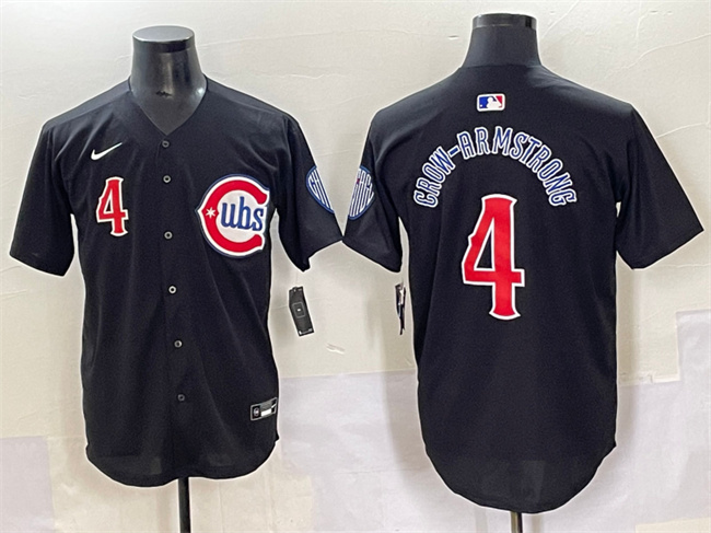 Chicago Cubs #4 Pete Crow-Armstrong Black Limited Stitched Jersey - Zenithce