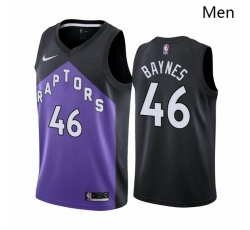 Toronto Raptors 46 Aron Baynes Purple Swingman 2020 21 Earned Edition Jersey - Zenithce