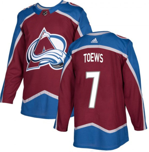 Colorado Avalanche #7 Devon Toews Burgundy Stitched Jersey - Zenithce