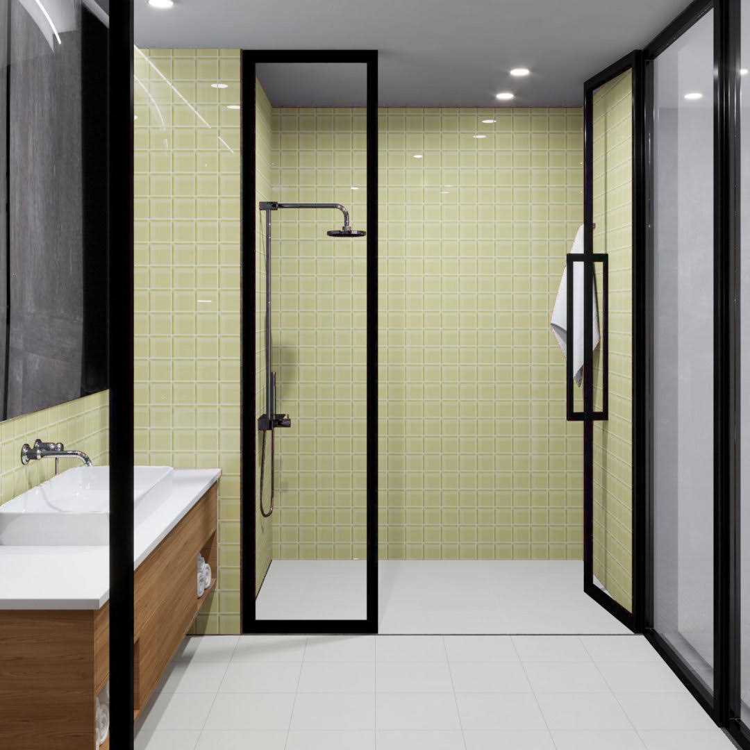 Torch Song 4” W x 4” L Glass Singular Tile PIXL - Zenithce