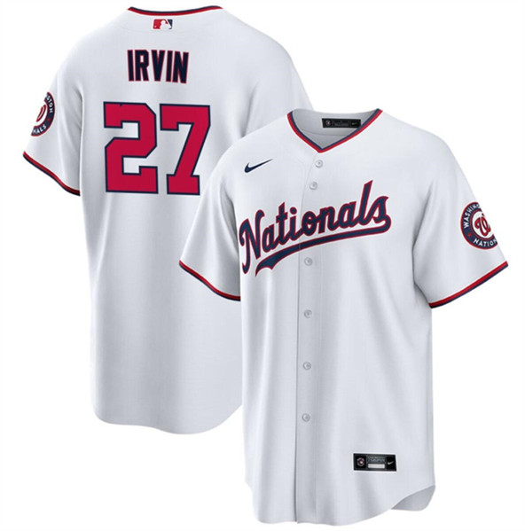 Washington Nationals #27 Jake Irvin White Cool Base Stitched Jersey - Zenithce