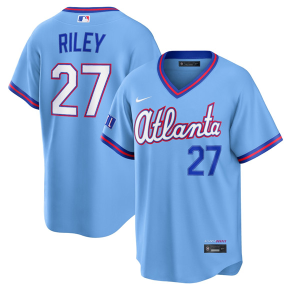 Atlanta Braves #27 Austin Riley Powder Blue 2026 City Connect Stadium Stitched Jersey - Zenithce