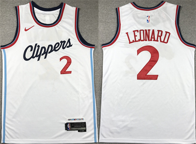 Los Angeles Clippers #2 Kawhi Leonard White Stitched Jersey - Zenithce