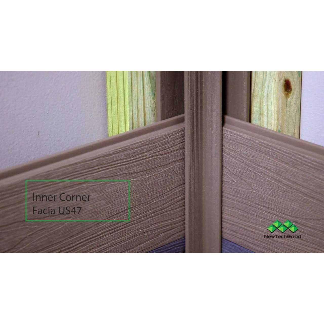 NewTechWood All Weather System 2.8 in. x 2.8 in. x 8 ft. Composite Siding Inside Corner Trim US47-8 - Zenithce