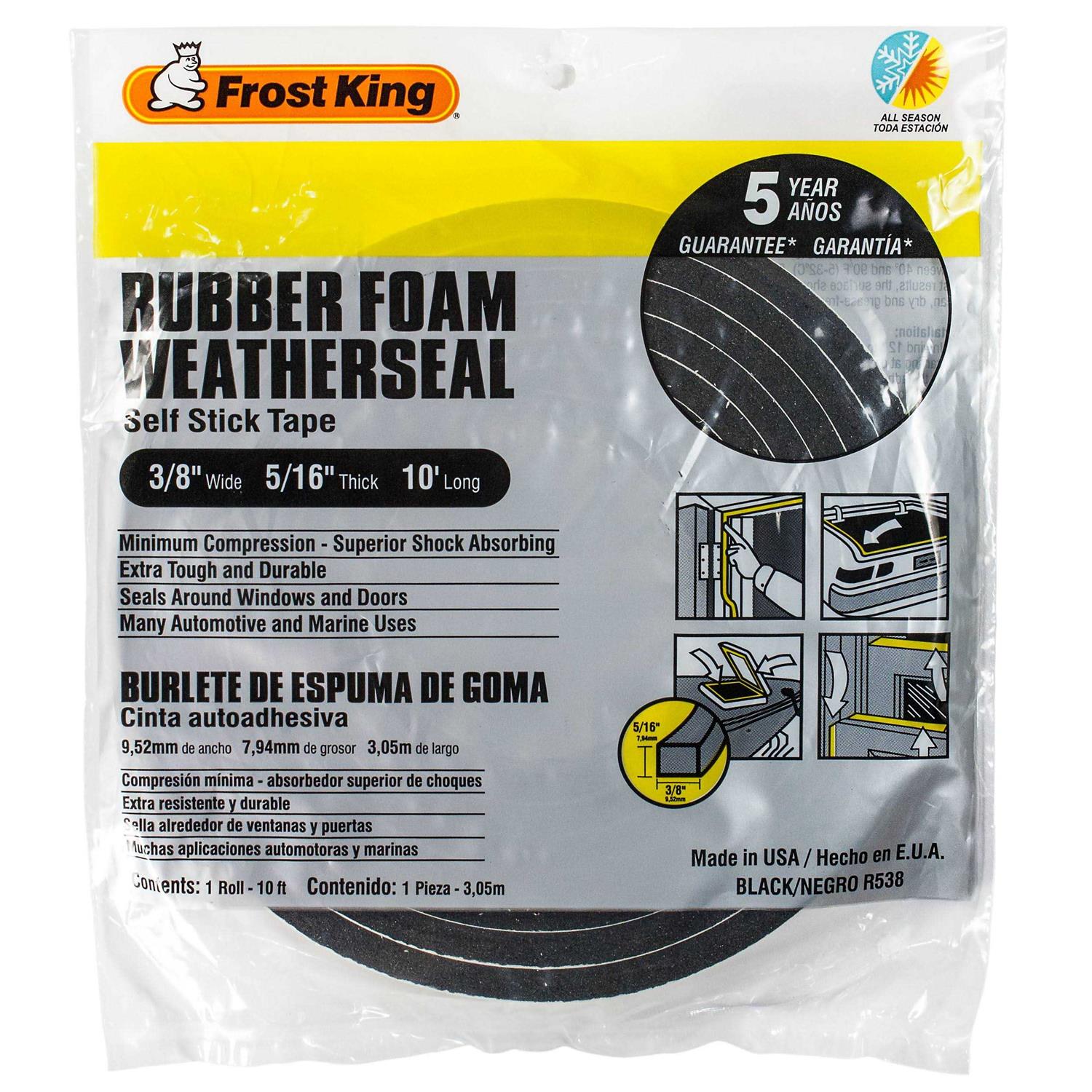 Frost King Rubber Foam Tape R338H - Zenithce