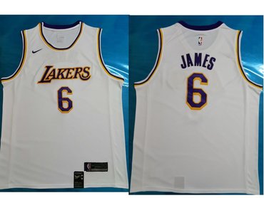 Los Angeles Lakers #6 LeBron James White Association Edition Authentic Jersey - Zenithce
