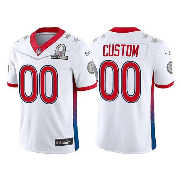Pittsburgh Steelers Customized Custom 2022 White Pro Bowl Stitched Jersey - Zenithce