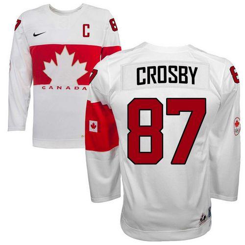 Olympic 2014 CA. #87 Sidney Crosby White Stitched Jersey - Zenithce
