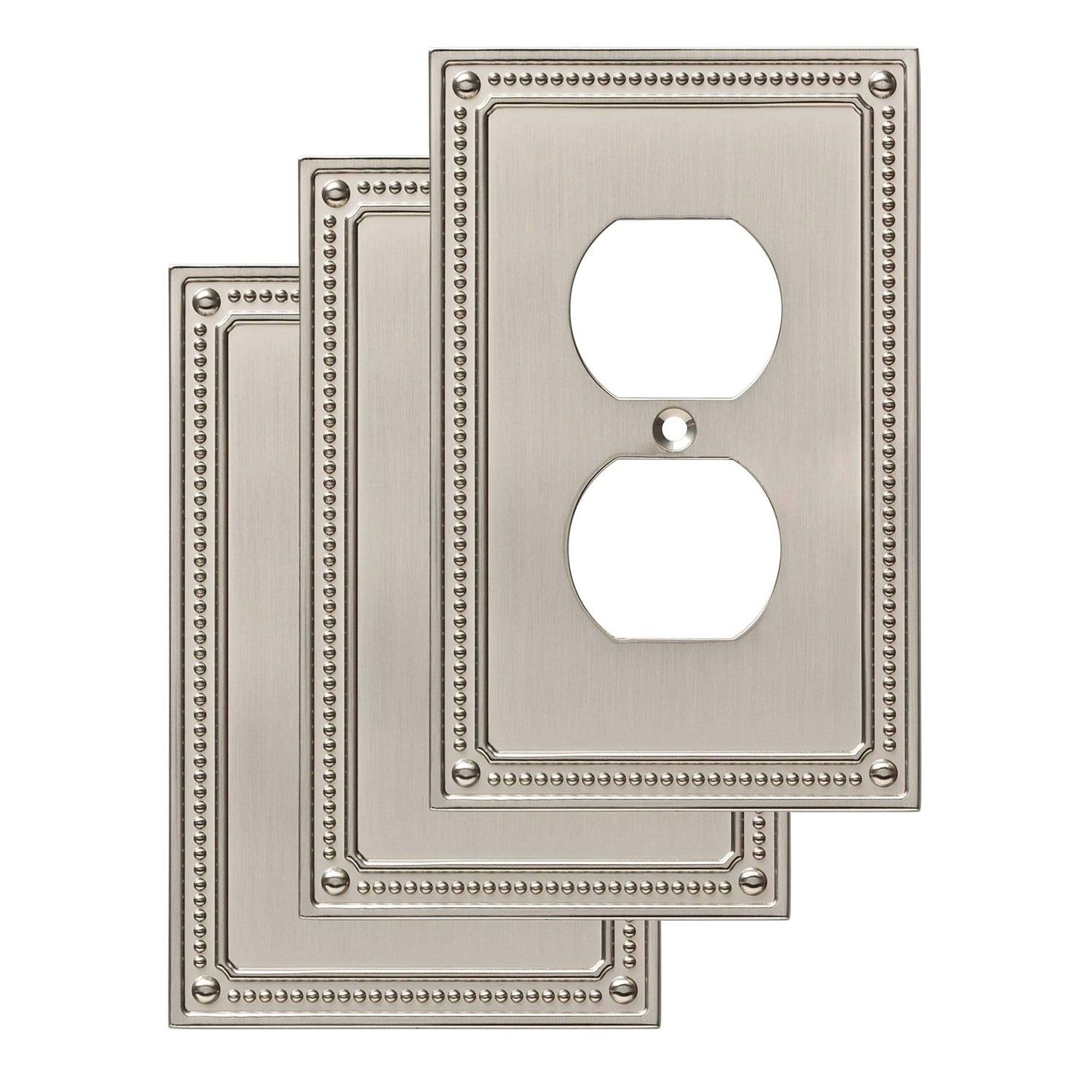 Franklin Brass Classic Beaded Single Duplex Wall Plate W35059-VBC-C - Zenithce
