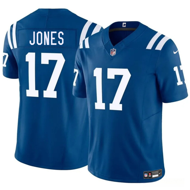Indianapolis Colts #17 Daniel Jones Blue 2025 F.U.S.E. Vapor Limited Stitched Jersey - Zenithce