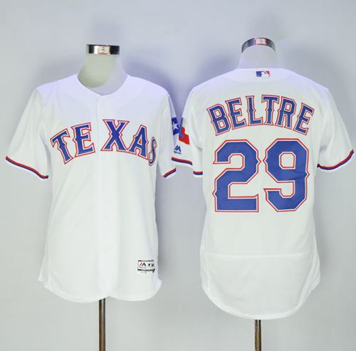 Rangers #29 Adrian Beltre White Flexbase Authentic Collection Stitched Jersey - Zenithce