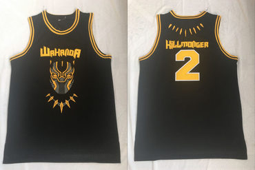 Black Panther Wakanda 2 Erik Hillmonger Black Stitched Movie Jersey - Zenithce