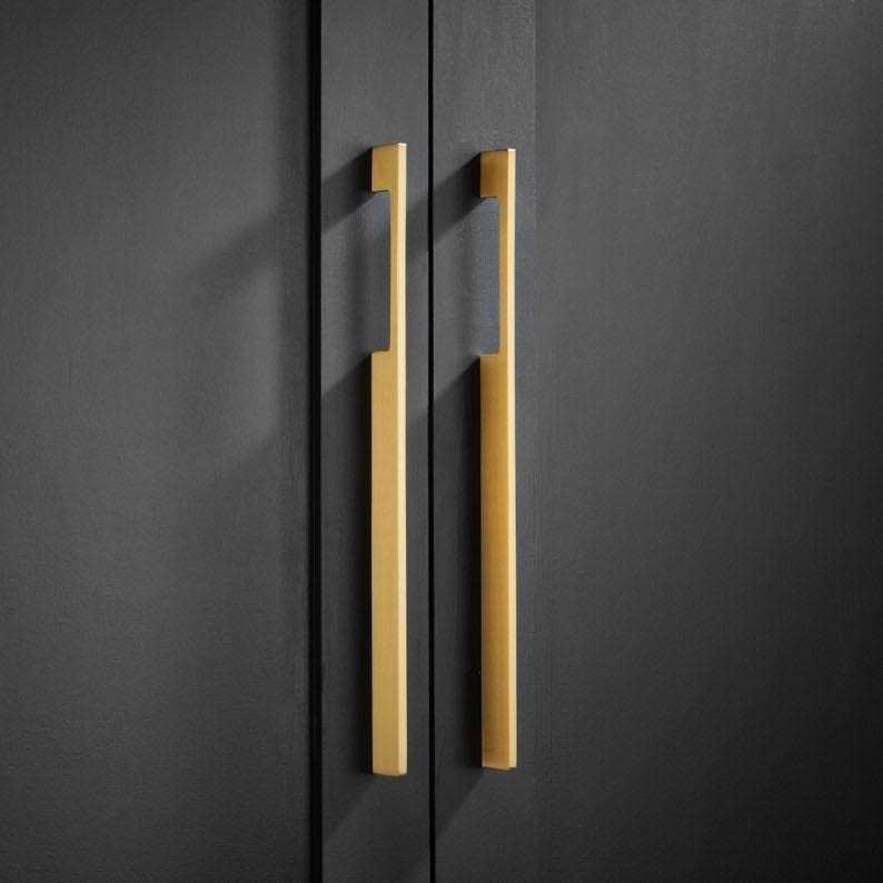 goldenwarm Brushed Brass Drawer Handles Gold Cabinet Handles Pulls - Zenithce