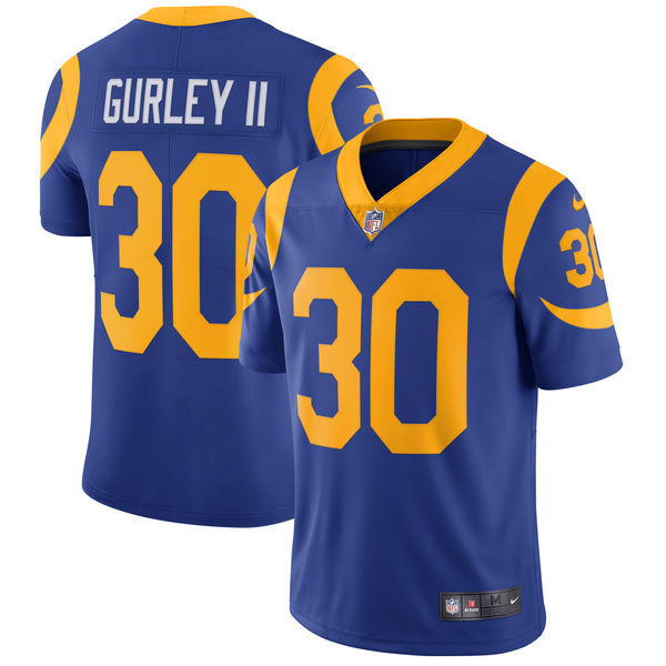 Los Angeles Rams #30 Todd Gurley Nike Royal Vapor Untouchable Limited Stitched Jersey - Zenithce