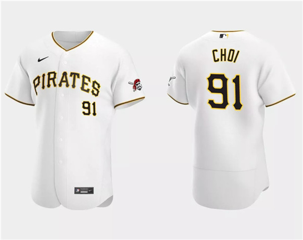 Pittsburgh Pirates #91 Ji Man Choi White Flex Base Stitched Jersey - Zenithce