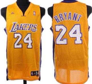 Los Angeles Lakers #24 Kobe Bryant Yellow Swingman Jersey - Zenithce