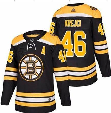 Boston Bruins #46 David Krejci Black With A Patch Stitched Adidas Jersey - Zenithce