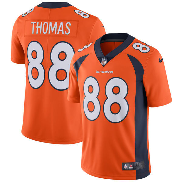 Denver Broncos #88 Demaryius Thomas Orange Vapor Untouchable Limited Stitched Jersey - Zenithce