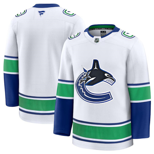 Vancouver Canucks Blank White 2024-25 Away Stitched Jersey - Zenithce