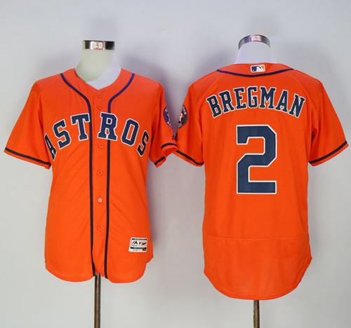 Astros #2 Alex Bregman Orange Flexbase Authentic Collection Stitched Jersey - Zenithce