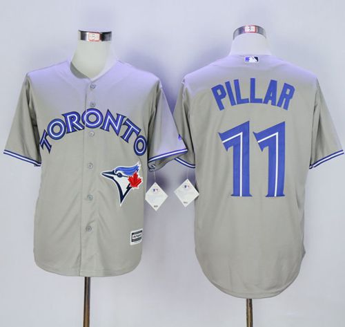 Blue Jays #11 Kevin Pillar Grey New Cool Base Stitched Jersey - Zenithce