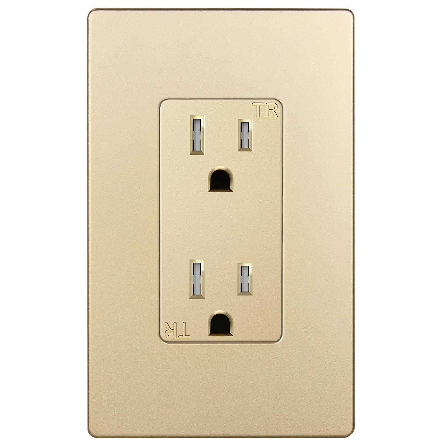 Enerlites Elite Series Decorator Receptacle Child Safe Tamper-Resistant Outlet - Zenithce