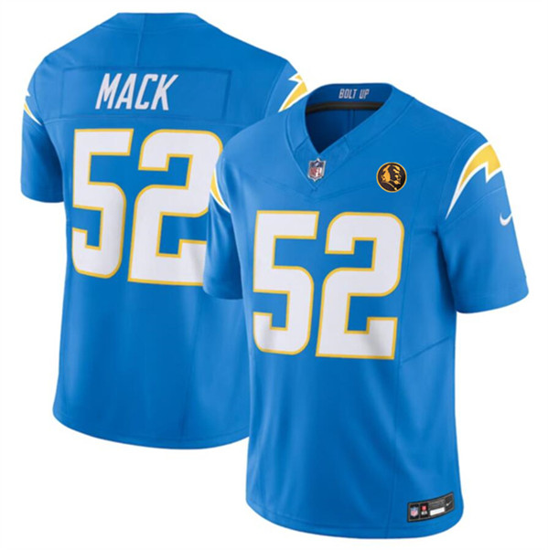 Los Angeles Chargers #52 Khalil Mack Light Blue 2023 F.U.S.E. With John Madden Patch Vapor Limited Stitched Jersey - Zenithce