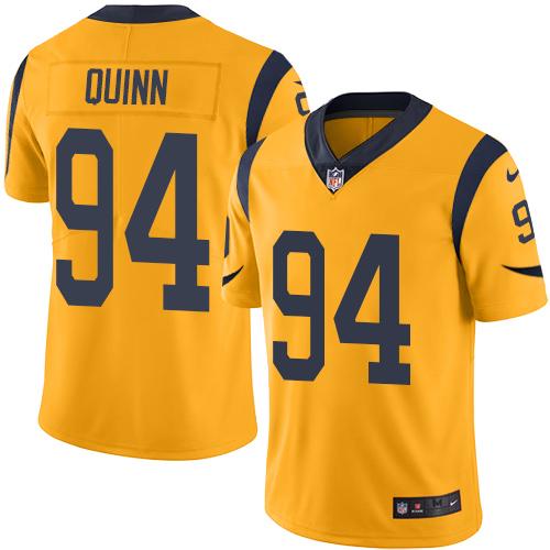 Rams #94 Robert Quinn Gold Stitched Limited Rush Nike Jersey - Zenithce