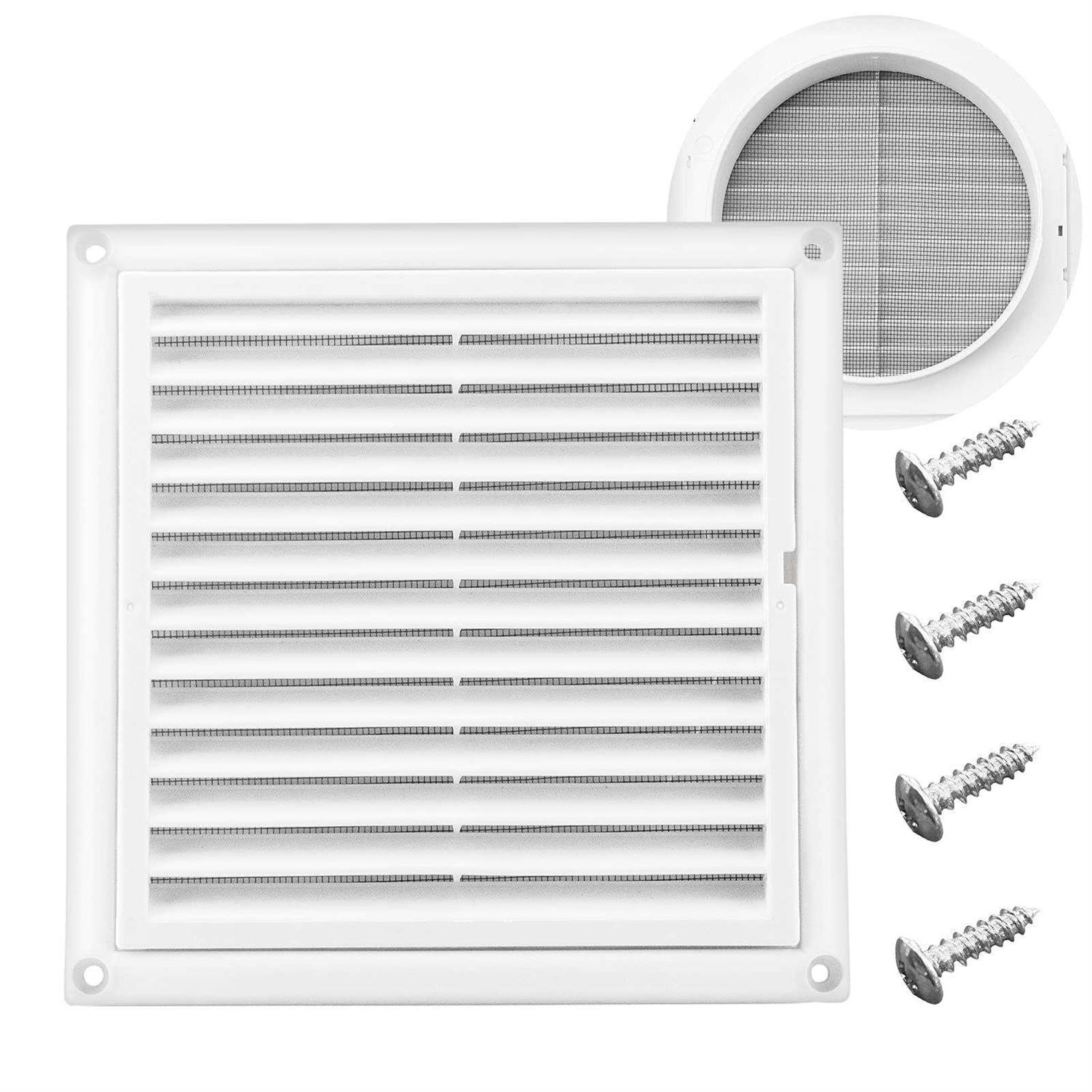 Funmit Louvered Vent Cover Stops Birds Nesting for Outside Dryer Exhaust Air Vent Cover Screws for Easy Installation - Zenithce