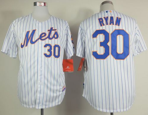 Mets #30 Nolan Ryan White(Blue Strip) Home Cool Base Stitched Jersey - Zenithce