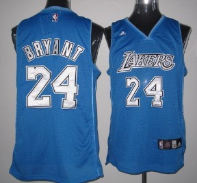 Los Angeles Lakers #24 Kobe Bryant Light Blue With White Swingman Jersey - Zenithce