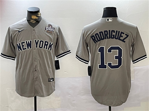 New York Yankees #13 Alex Rodriguez Gray 2024 World Series Cool Base Stitched Jersey - Zenithce
