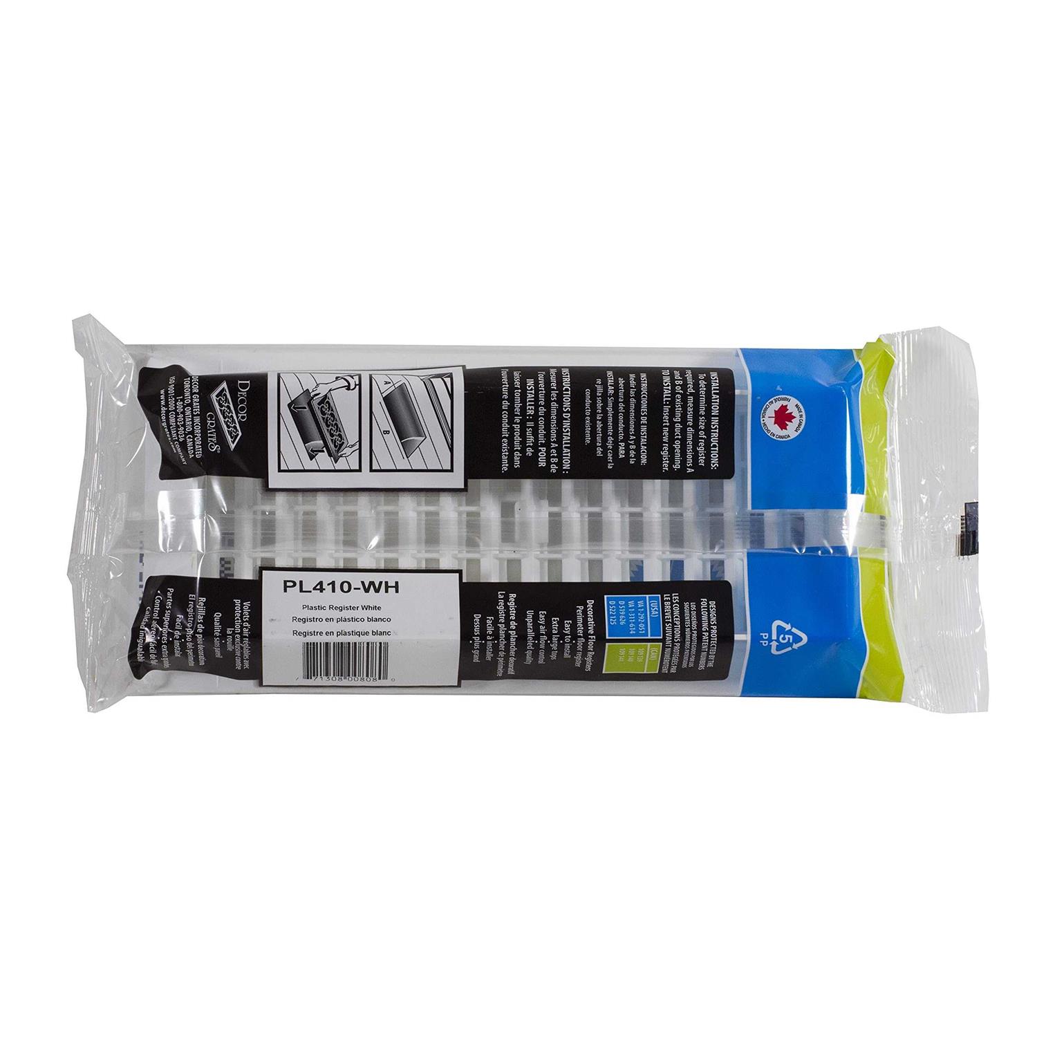 Decor Grates PL310-WB 3-Inch by 10-Inch Plastic Floor Register - Zenithce