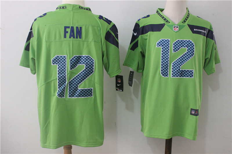 Seattle Seahawks #12 Fan Green Stitched Vapor Untouchable Limited Nike Jersey - Zenithce